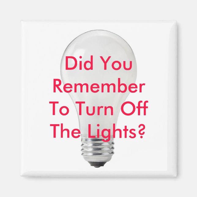 Vergessen Sie nicht, das grüne Magnet der Leuchten (Vorne)