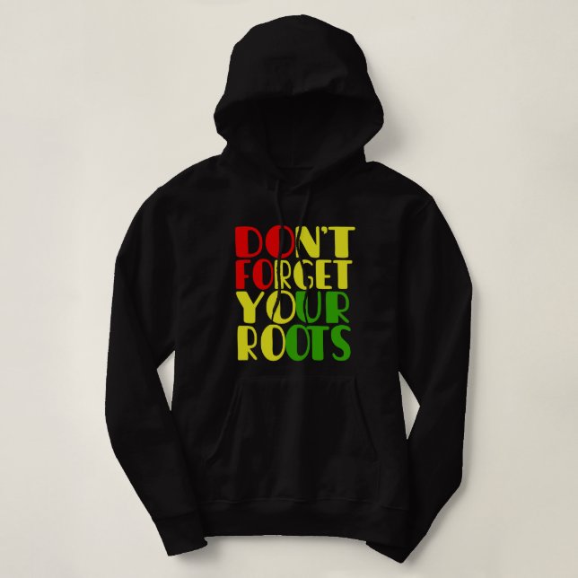 Vergessen Sie nicht, dass Sie einen schwarz-afrika Hoodie (Design vorne)