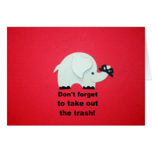 Vergessen Sie nicht, den Abfall herauszunehmen