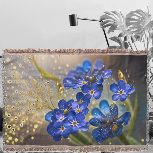 Vergessen Sie nicht die Blume mit Goldakzenten Decke