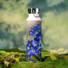 Vergessen Sie nicht die Blume mit Goldakzenten Trinkflasche