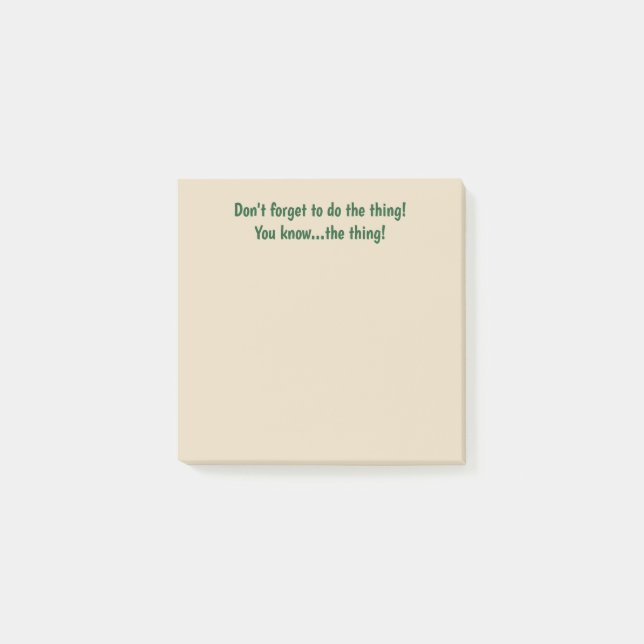Vergessen Sie nicht die Sache-klebrige Anmerkung Post-it Klebezettel (Vorderseite)