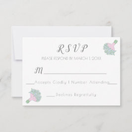 Vergessen Sie nicht-Doodle-Stil Wedding Bouquet RSVP Karte