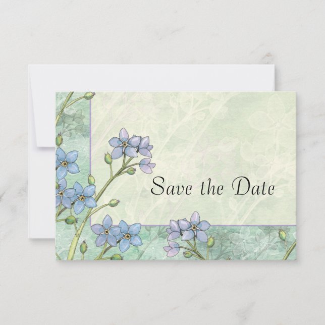 Vergessen Sie nicht-florale Hochzeit speichern Sie Save The Date (Vorderseite)
