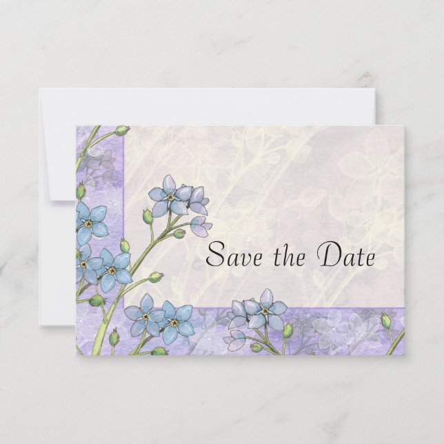 Vergessen Sie nicht-florale Hochzeit speichern Sie Save The Date (Vorderseite)