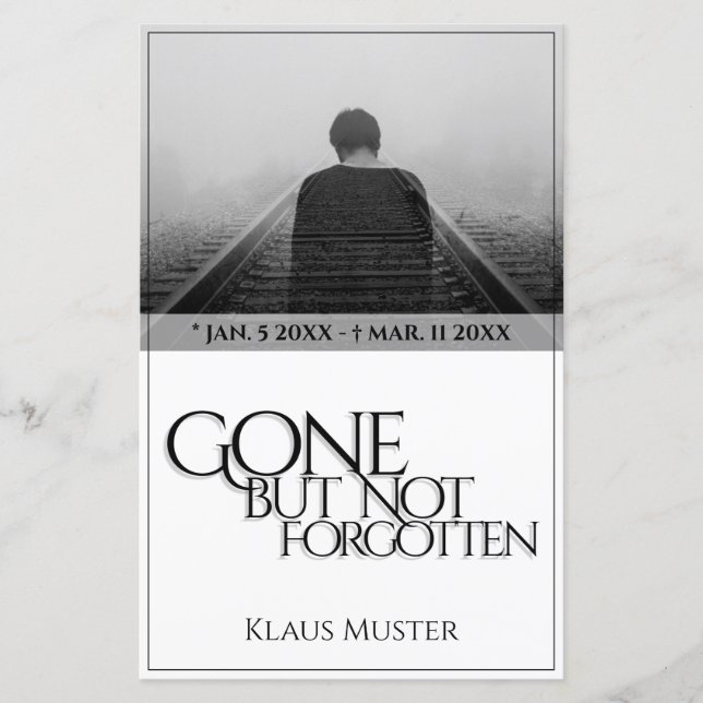 Vergessen Sie nicht - hell (Vorderseite)