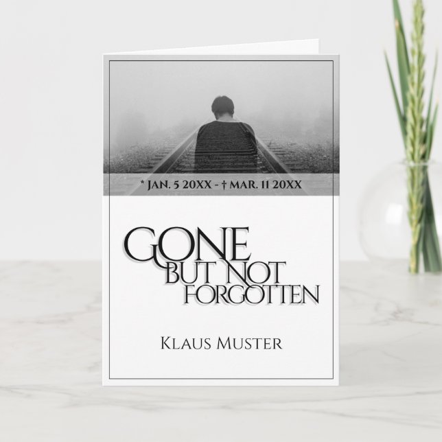 Vergessen Sie nicht - hell Karte (Vorderseite)