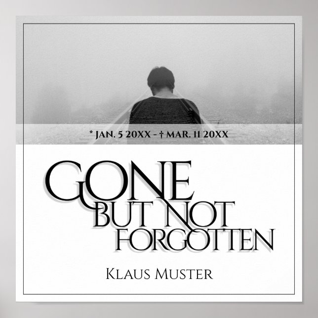 Vergessen Sie nicht - hell Poster (Vorne)