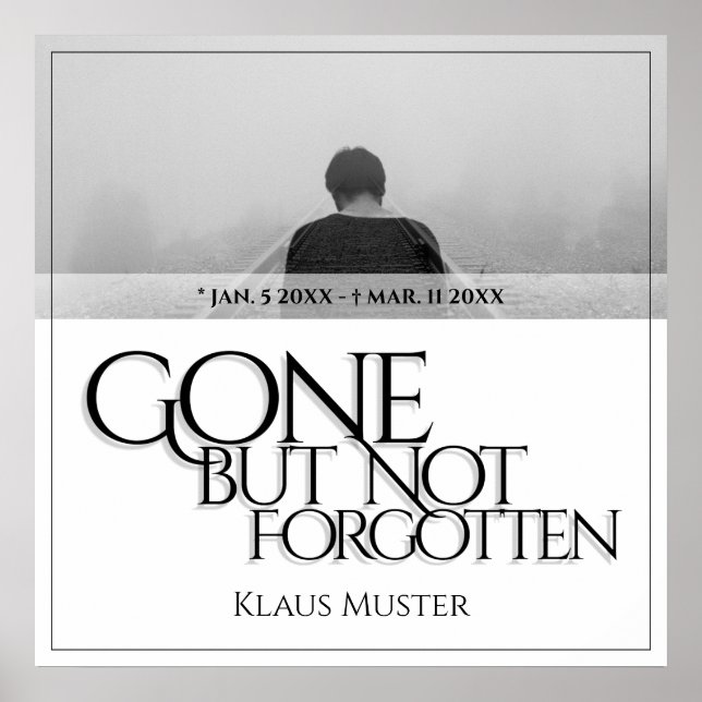 Vergessen Sie nicht - hell Poster (Vorne)