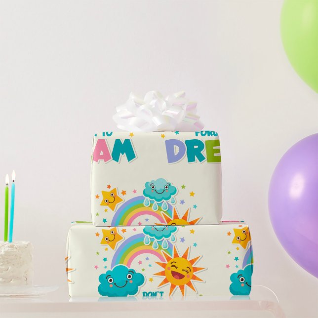 Vergessen Sie nicht, inspirierende Sonnenwolken zu Geschenkpapier (Von Creator hochgeladen)