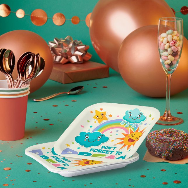 Vergessen Sie nicht, inspirierende Sonnenwolken zu Pappteller (Von Creator hochgeladen)