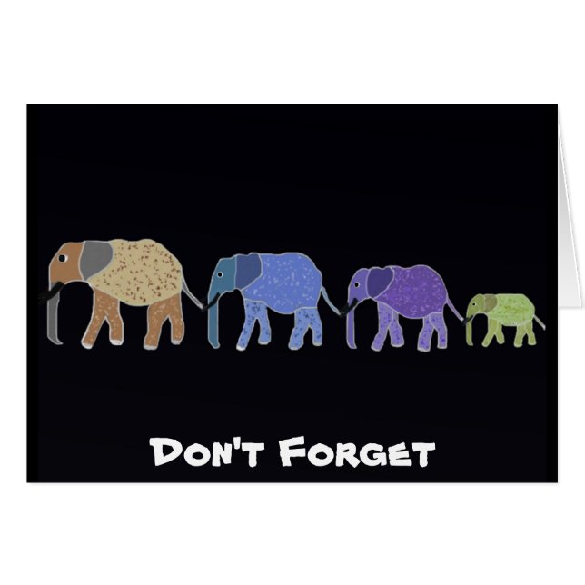 Vergessen Sie nicht Karte (Vorderseite (Horizontal))