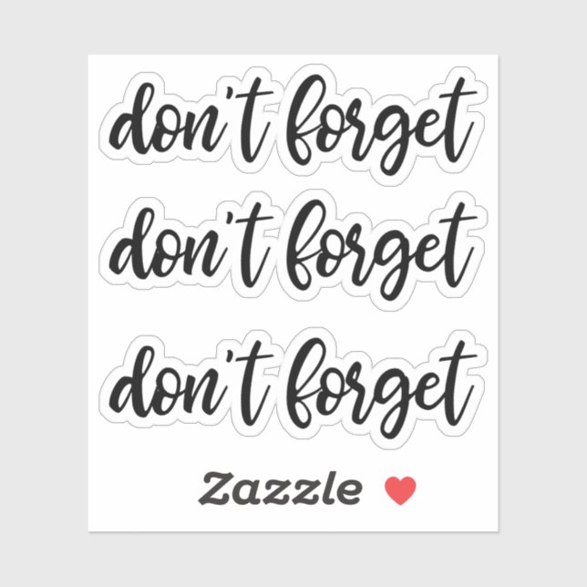 Vergessen Sie nicht, Planer-Memo niedlich Aufkleber (Blatt)