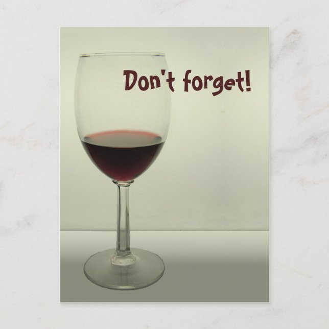 Vergessen Sie nicht - Postkarte (Vorderseite)