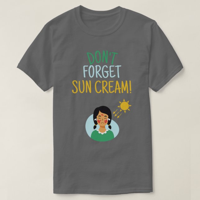 Vergessen Sie nicht Sonnencreme Uv Bewusstsein Uv  T-Shirt (Design vorne)