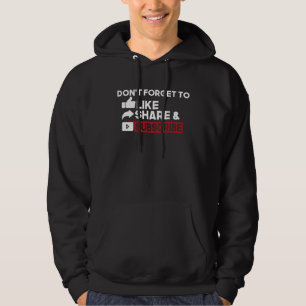 Vergessen Sie nicht zu liken, zu teilen und Inhalt Hoodie