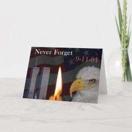 Vergessen Sie nie 9-11-01 Karte