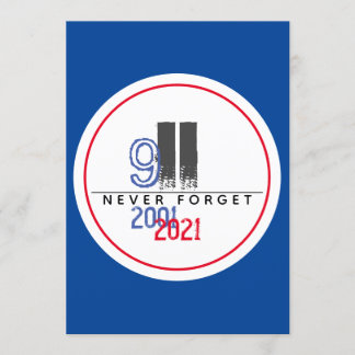 Vergessen Sie nie das 911Patriotische World Trade  Einladung