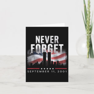 Vergessen Sie nie den 11. September 2001 Gedenktag Karte