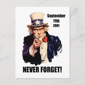 Vergessen Sie nie den 11. September Postkarte