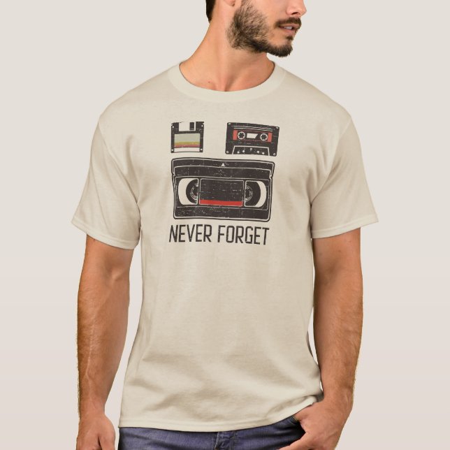 Vergessen Sie nie den Retro-Tech-T - Shirt (Vorderseite)