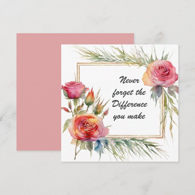 Vergessen Sie nie den Unterschied, den Sie botanis Karte (Vorne/Hinten)