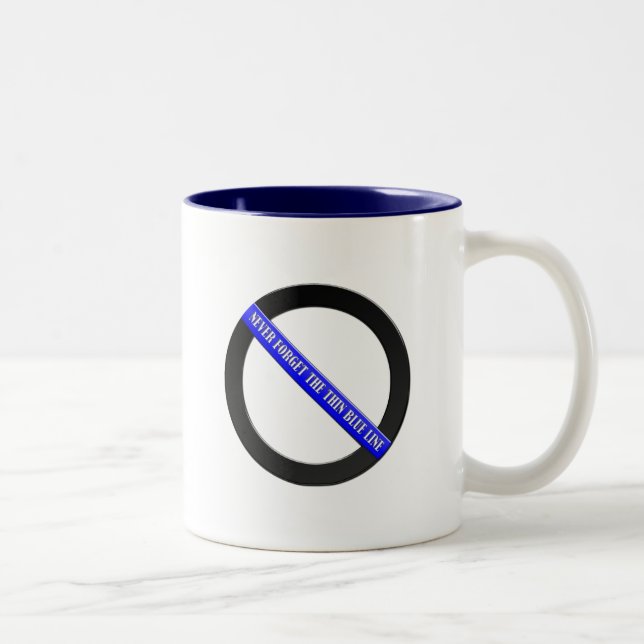 Vergessen Sie nie die Blauen Linien und die Glühta Zweifarbige Tasse (Rechts)