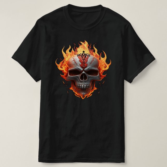 Vergessen Sie nie die flammende Hardrock-Musik aus T-Shirt (Design vorne)