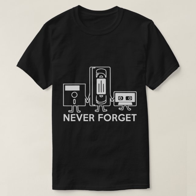 Vergessen Sie nie - Diskette, VHS, Kassettenband S T-Shirt (Design vorne)