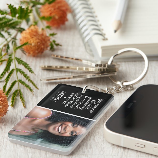 Vergessen Sie nie Foto Memorial Schlüsselanhänger (Vorderseite rechts)