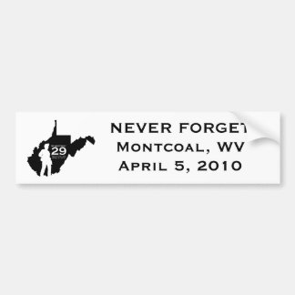 Vergessen Sie nie - Montcoal, WV Autoaufkleber