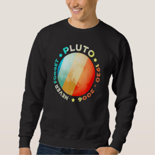 Vergessen Sie nie Pluto Funny Retro Planet Space S Sweatshirt