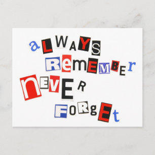 Vergessen Sie nie Postkarte