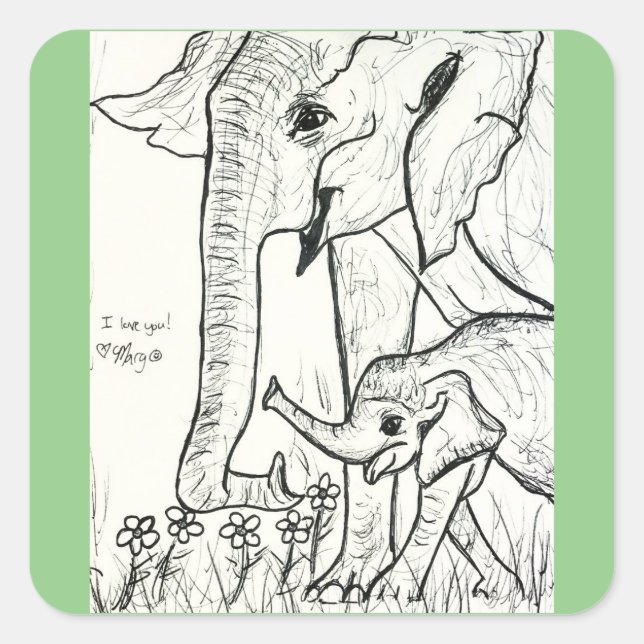 Vergessen Sie nie Quadratischer Aufkleber (Vorderseite)