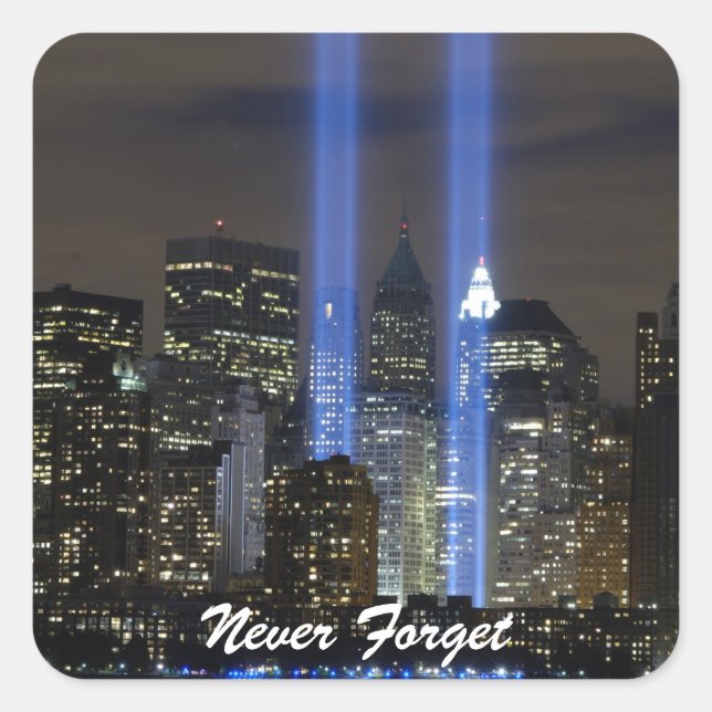 Vergessen Sie nie Quadratischer Aufkleber (Vorderseite)