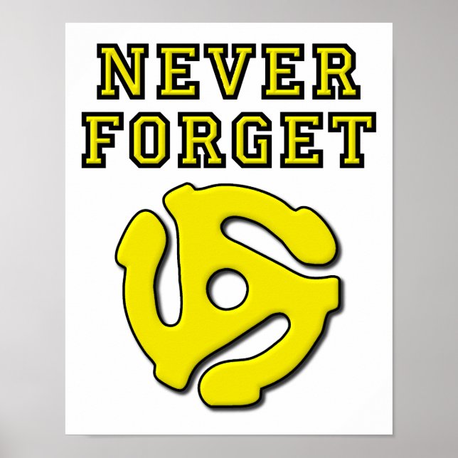 Vergessen Sie niemals 45 lustige Poster (Vorne)
