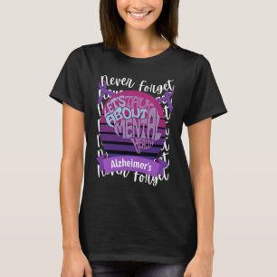 Vergessen Sie niemals Alzheimer's Awareness Retro T-Shirt