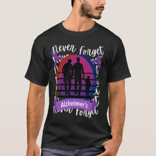 Vergessen Sie niemals Alzheimer's Awareness Retro T-Shirt
