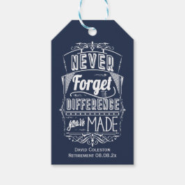 Vergessen Sie niemals das Gastgeschenk der Altersv Geschenkanhänger