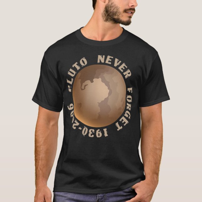 Vergessen Sie niemals den Planeten Plano Space Gra T-Shirt (Vorderseite)