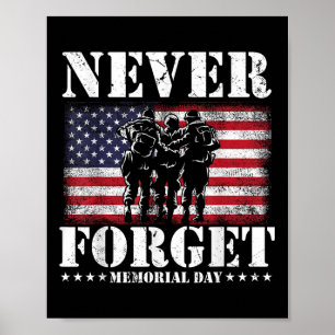Vergessen Sie niemals den Tag der US-Flagge Poster