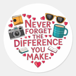 Vergessen Sie niemals den Unterschied, den Sie mac Runder Aufkleber