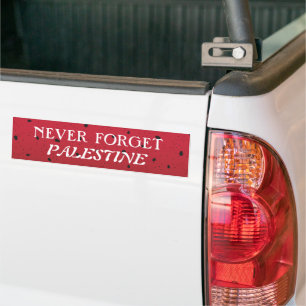 Vergessen Sie niemals Palästina Autoaufkleber