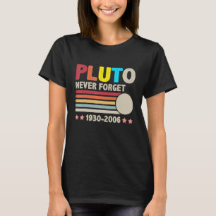 Vergessen Sie niemals Pluto 1930 2006 Retro Space T-Shirt