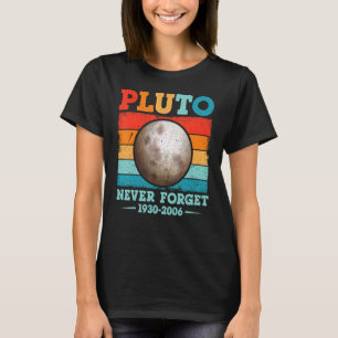 Vergessen Sie niemals Pluto Nerdy Astronomie Vinta T-Shirt