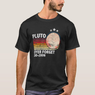 Vergessen Sie niemals Pluto Retro Style Space Scie T-Shirt