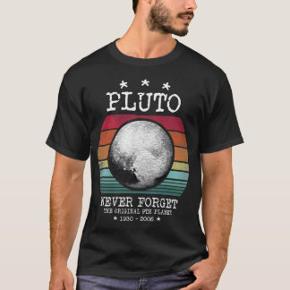Vergessen Sie Retro Vintag Pluto nie T-Shirt