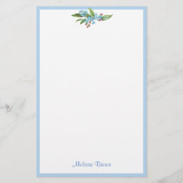 Vergessen Sie's-Me-Not Bouquet Blue Blumen Niedlic Briefpapier