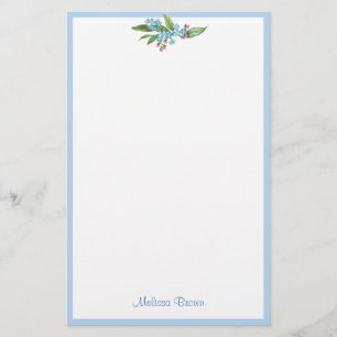 Vergessen Sie's-Me-Not Bouquet Blue Blumen Niedlic Briefpapier