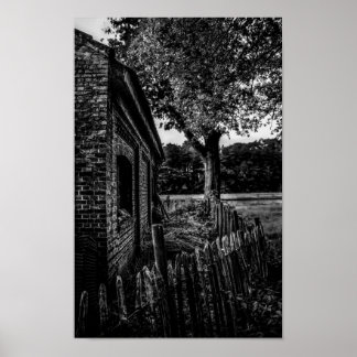 Vergessene Farm Schwarz-Weiß Poster